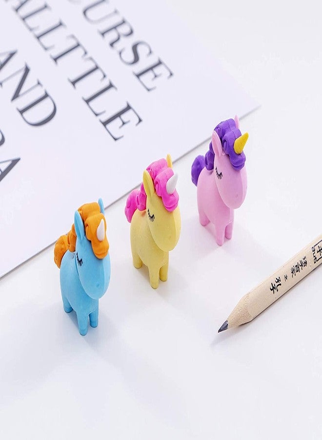 BREEPREE 24 Piece Unicorn Erasers Stationery Birthday Party Return Gifts for Kids Boys and Girls - Image 5